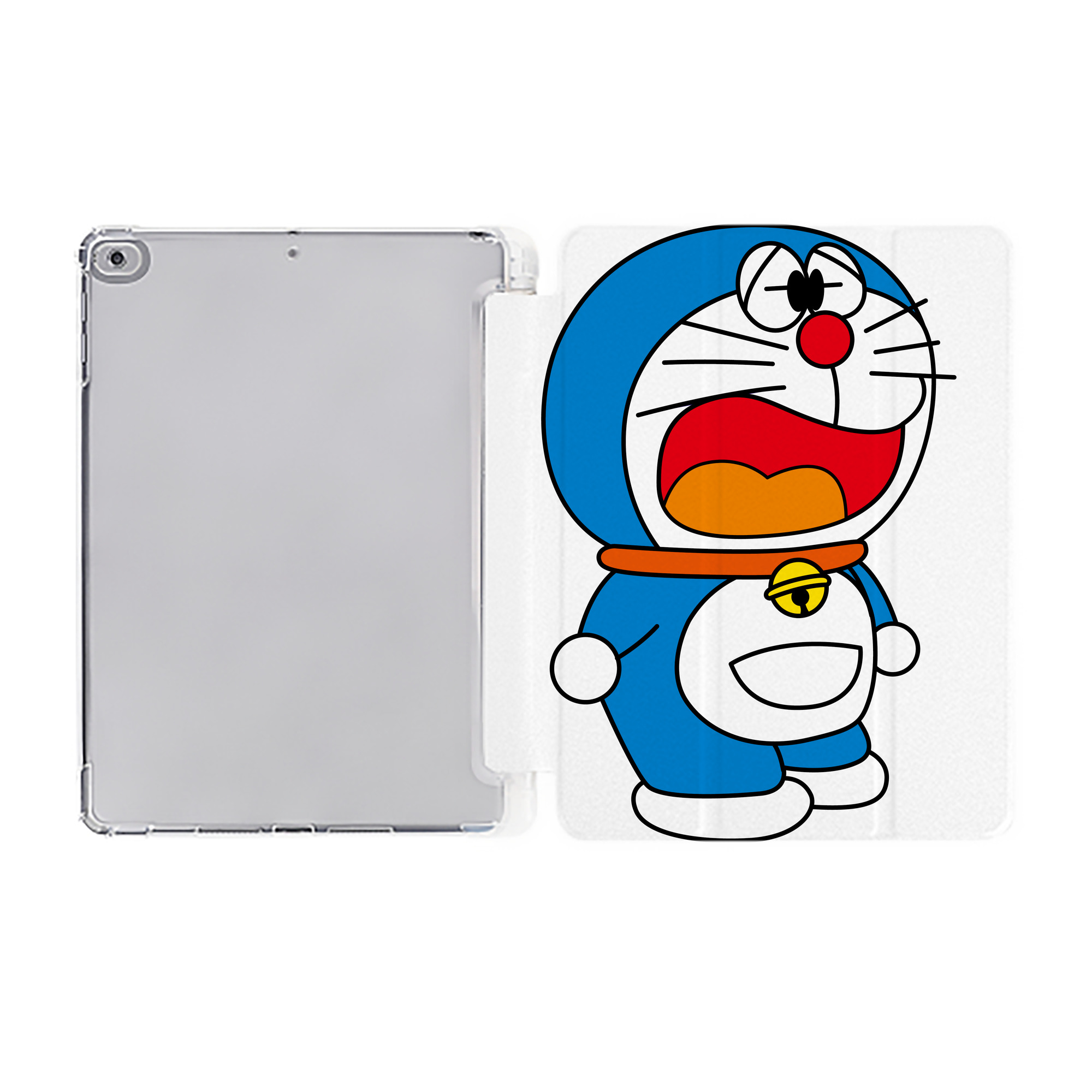 （画像用） ドラえもん Doraemon IPad ケース ペン収納付き 三つ折りスタンド PUレザー×シリコン 対応機種9.5/10.5/10.9インチ